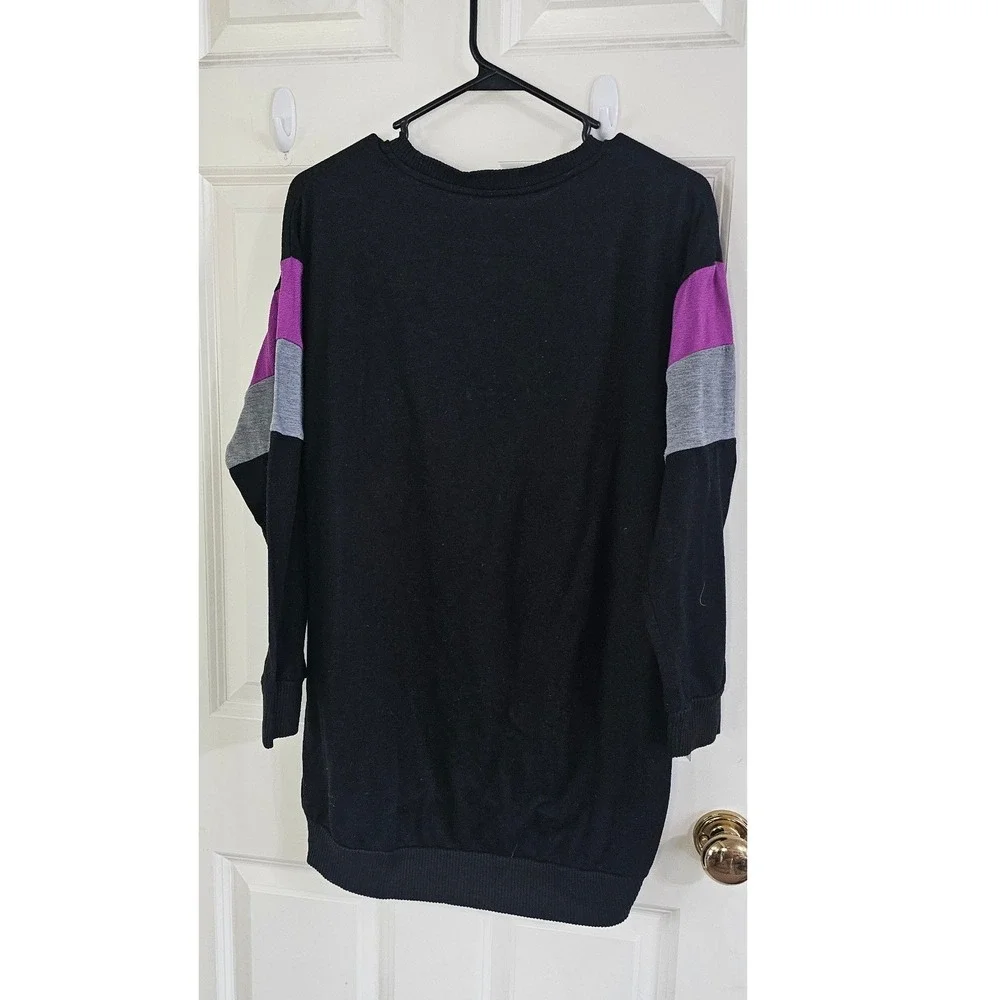 Disney Nightmare Before Christmas Jack Skellington Sleep Shirt Black Purple M - Picture 3 of 5